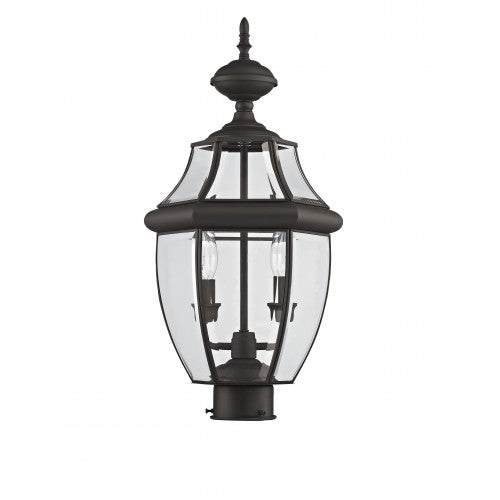 ##Antique Hardware## 2 Light Bronze Outdoor Post Top Lantern