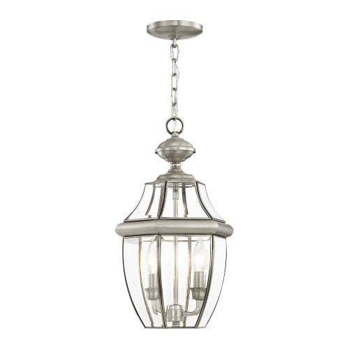 ##Antique Hardware## 2 Light Brushed Nickel Outdoor Lantern
