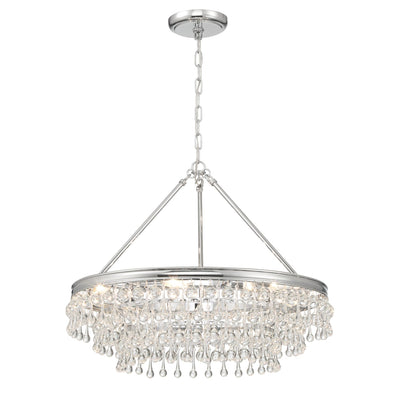 ##Antique Hardware## Calypso 6 Light Polished Chrome Chandelier