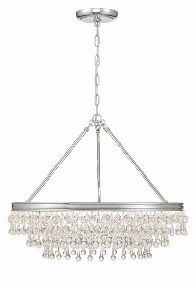 ##Antique Hardware## Calypso 6 Light Polished Chrome Chandelier