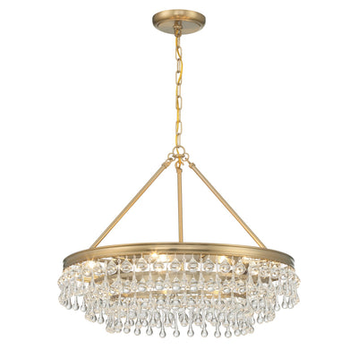 ##Antique Hardware## Calypso 6 Light Vibrant Gold Chandelier