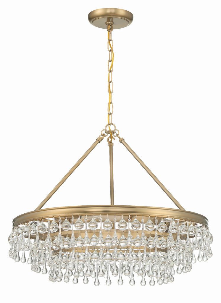 ##Antique Hardware## Calypso 6 Light Vibrant Gold Chandelier