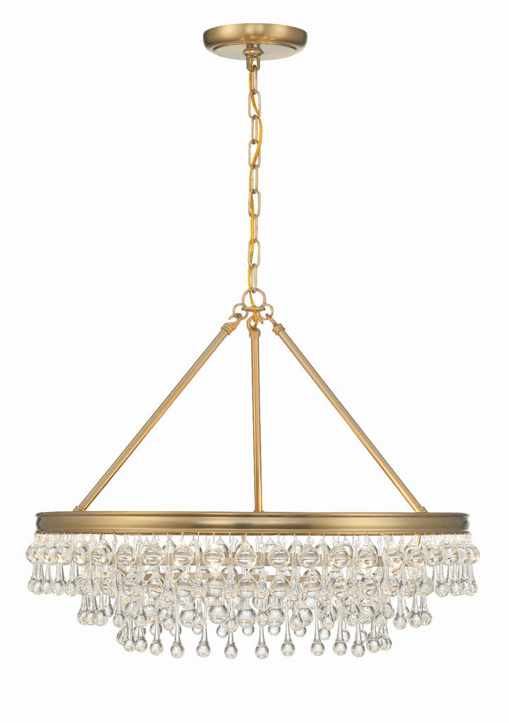 ##Antique Hardware## Calypso 6 Light Vibrant Gold Chandelier