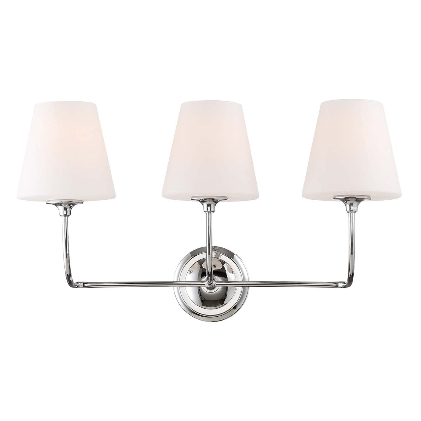 ##Antique Hardware## Libby Langdon Sylvan 3 Light Polished Chrome Bathroom Vanity