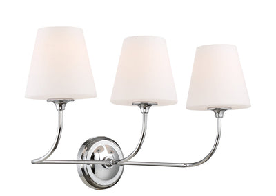 ##Antique Hardware## Libby Langdon Sylvan 3 Light Polished Chrome Bathroom Vanity