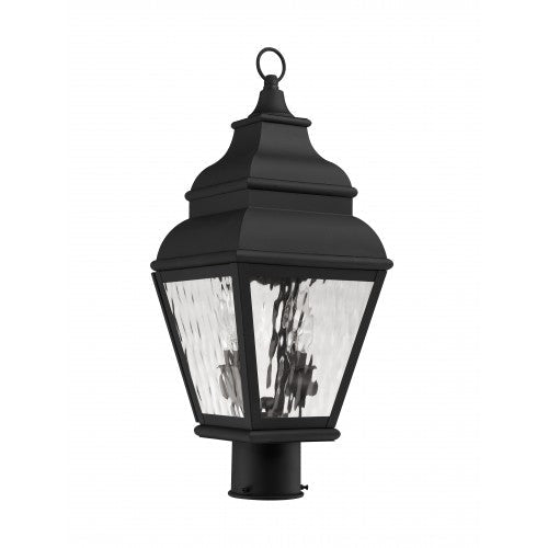 ##Antique Hardware## 2 Light Black Outdoor Post Top Lantern