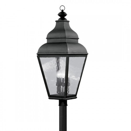 ##Antique Hardware## 4 Light Black Outdoor Post Top Lantern