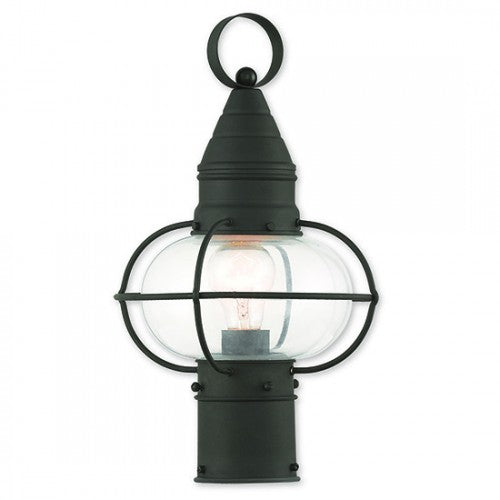 ##Antique Hardware## 1 Light Black Outdoor Post Top Lantern