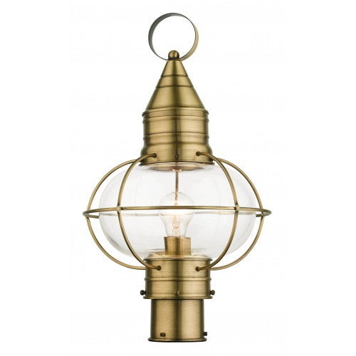 Antique Hardware 1 Light Antique Brass Outdoor Post Top Lantern Post