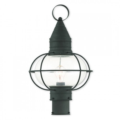 ##Antique Hardware## 1 Light Black Outdoor Post Top Lantern