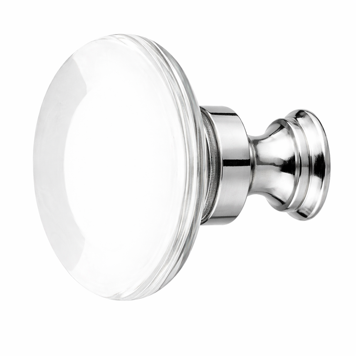 1 3/8 Inch Clear Crystal Glass Providence Cabinet & Furniture Knob