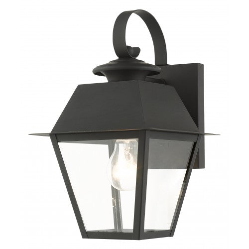 Antique Hardware 1 Light Black Outdoor Wall Lantern Exterior