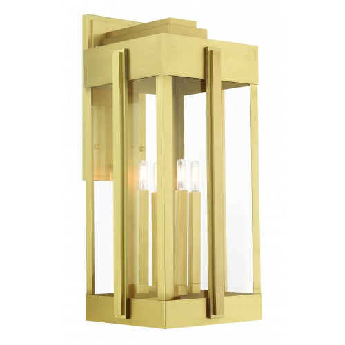 Antique Hardware 4 Light Natural Brass Outdoor Wall Lantern Exterior