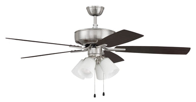 ##Antique Hardware## 52" Pro Plus 114 in Brushed Polished Nickel w/ Driftwood/Grey Walnut Blades