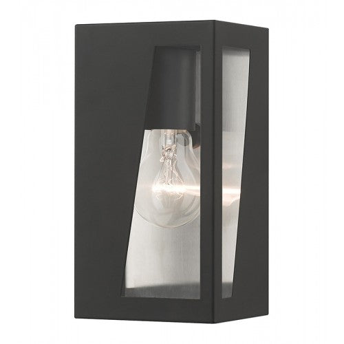 ##Antique Hardware## 1 Light Black Outdoor Small ADA Wall Lantern