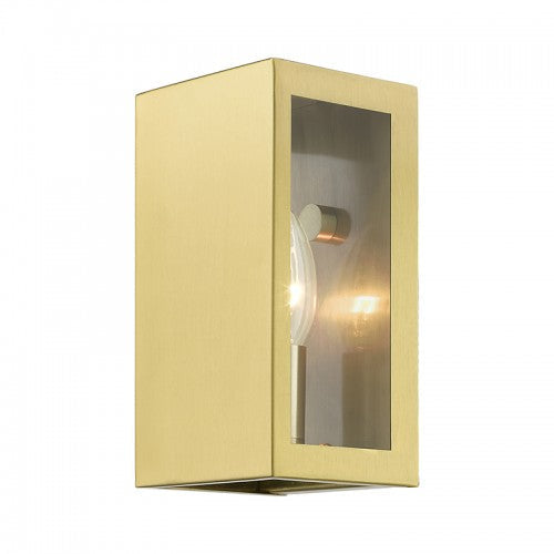 ##Antique Hardware## 1 Light Satin Gold Outdoor ADA Small Sconce