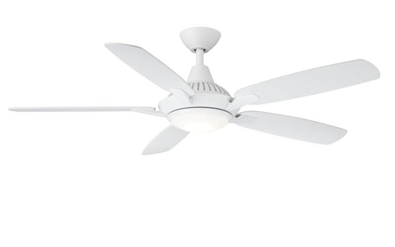 ##Antique Hardware## Solero Matte White 52 inch ceiling fan