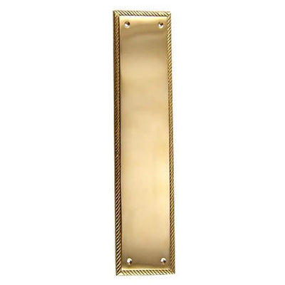 12 Inch Georgian Roped Style Door Push Plate (Several Finishes Available)