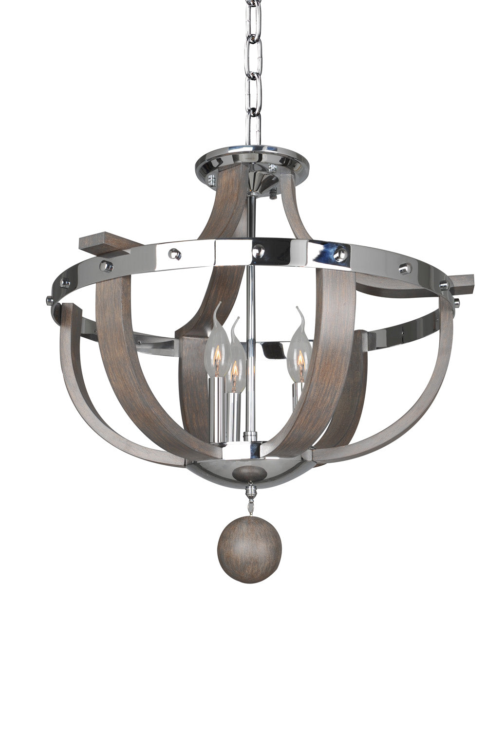 ##Antique Hardware## Sharlow 3 Light Semi Flush Mount