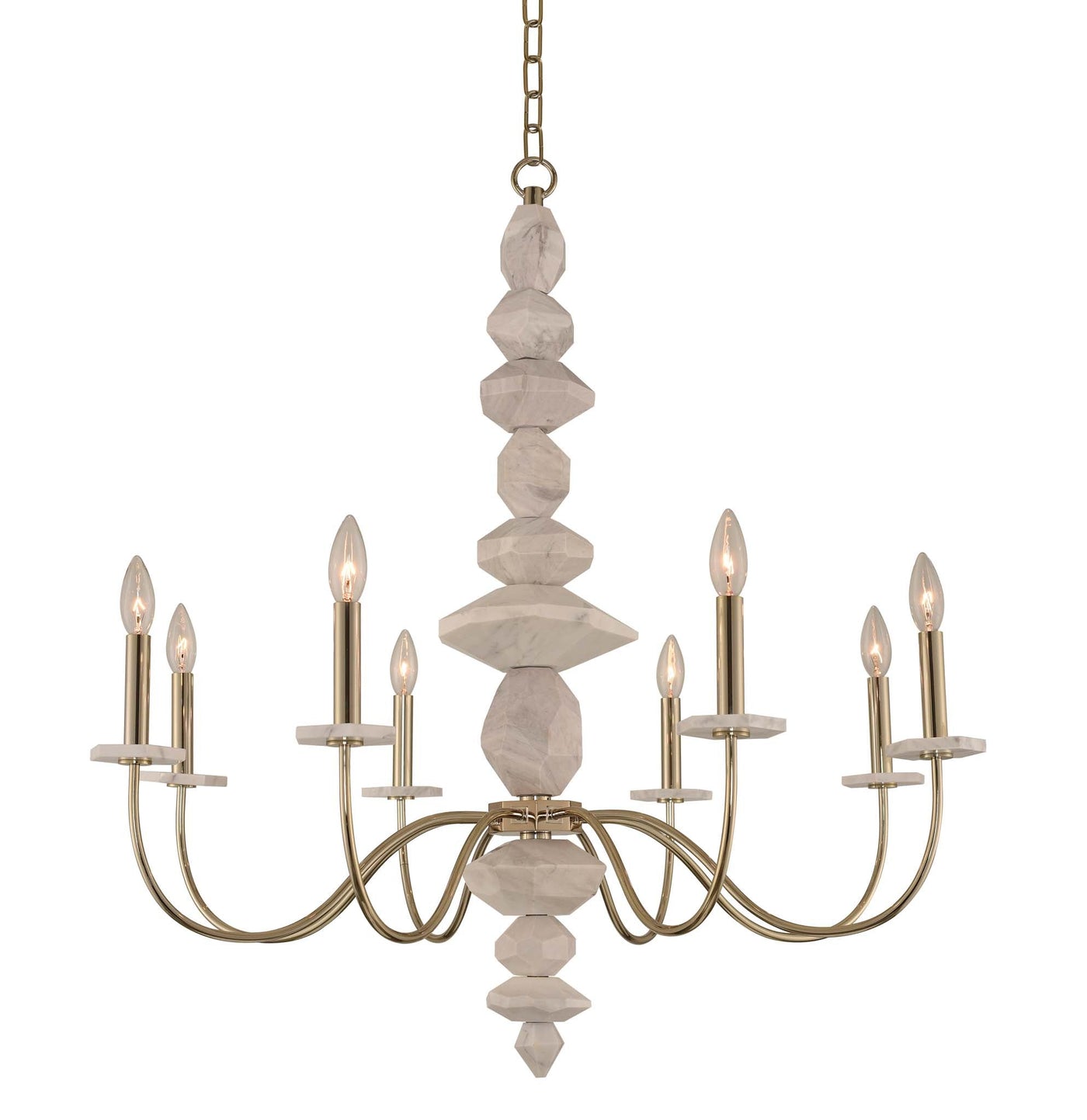 ##Antique Hardware## Carrara 8 Light Chandelier