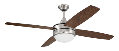 ##Antique Hardware## 52" Phaze II 4-Blade in Brushed Polished Nickel w/ Walnut/Dark Oak Blades