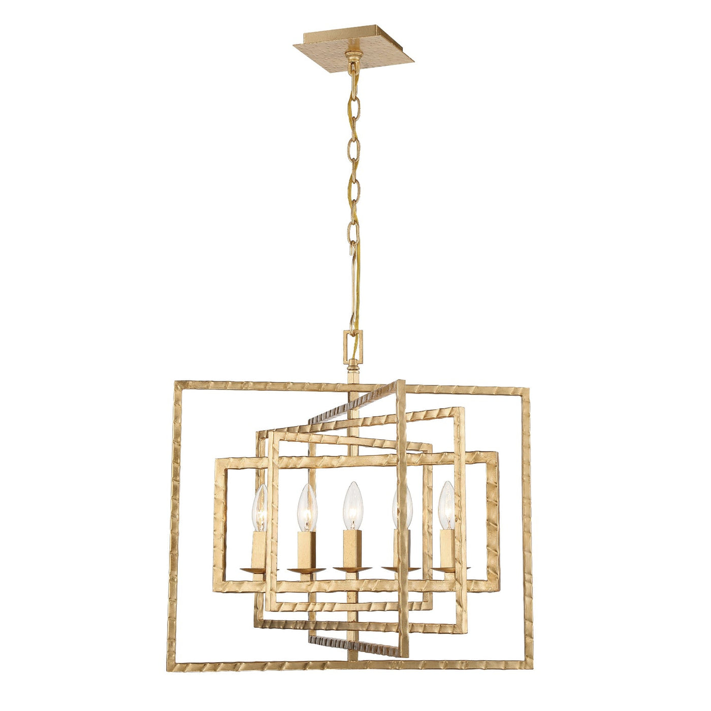 ##Antique Hardware## Capri 5 Light Antique Gold Chandelier