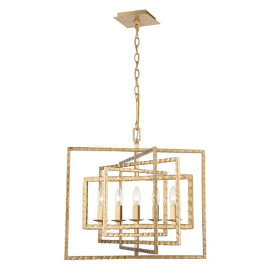 ##Antique Hardware## Capri 5 Light Antique Gold Chandelier