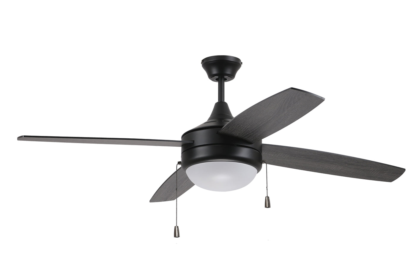 Antique Hardware 52" Phaze Energy Star 4 in Flat Black w/ Flat Black/Greywood Blades Ceiling Fan