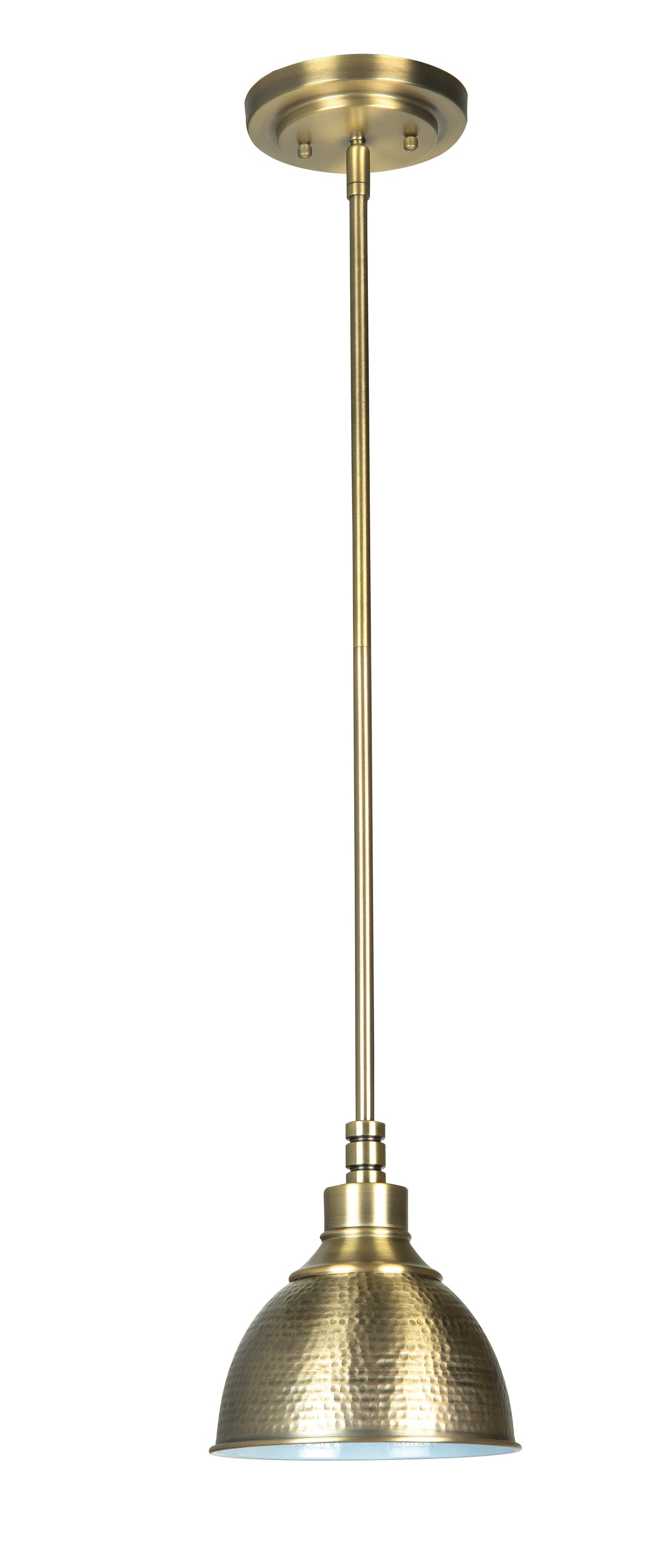 ##Antique Hardware## Timarron 1 Light Mini Pendant in Legacy Brass