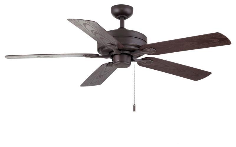 ##Antique Hardware## Courtyard Outdoor Textured Brown 52 Inch Ceiling Fan