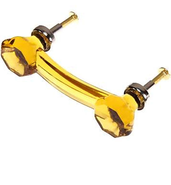 4 Inch Overall (3 Inch c-c) Real Glass Old Town Octagon Shape Cabinet Pulls (Several Colors Available)