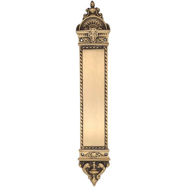 16 1/4 Inch L'Enfant Style Door Push Plate (Several Finishes Available)