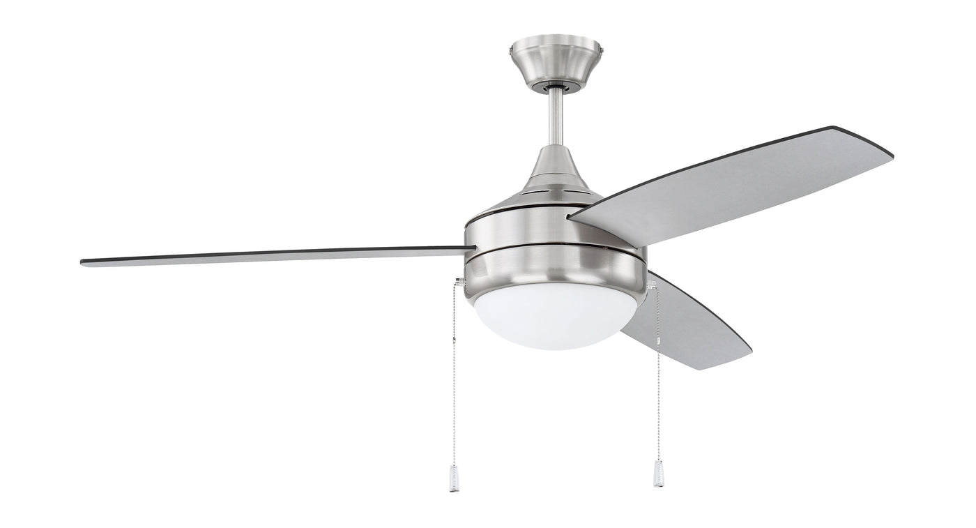 Antique Hardware 52" Phaze Energy Star 3 in Brushed Polished Nickel w/ Brushed Nickel/Greywood Blades Ceiling Fan