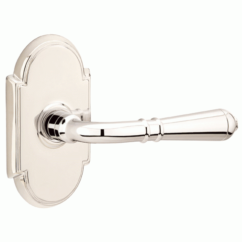 Antique Hardware Emtek Solid Brass Turino Lever With # 8 Rosette (Many Finishes Available) EMTEK LEVER DOOR KNOB