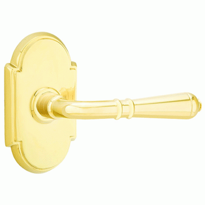 Antique Hardware Emtek Solid Brass Turino Lever With # 8 Rosette (Many Finishes Available) EMTEK LEVER DOOR KNOB