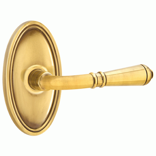 Antique Hardware Emtek Solid Brass Turino Lever With Oval Rosette (Many Finishes Available) EMTEK LEVER DOOR KNOB