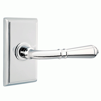 Antique Hardware Emtek Solid Brass Turino Lever With Rectangular Rosette (Many Finishes Available) EMTEK LEVER DOOR KNOB