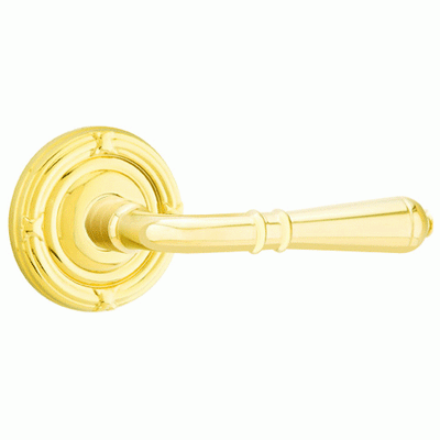 Antique Hardware Emtek Solid Brass Turino Lever With Ribbon & Reed Rosette (Many Finishes Available) EMTEK LEVER DOOR KNOB