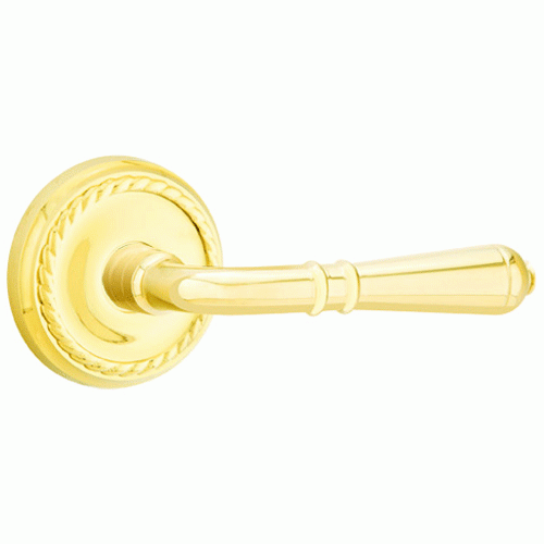 Antique Hardware Emtek Solid Brass Turino Lever With Rope Rosette (Many Finishes Available) EMTEK LEVER DOOR KNOB