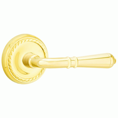 Antique Hardware Emtek Solid Brass Turino Lever With Rope Rosette (Many Finishes Available) EMTEK LEVER DOOR KNOB