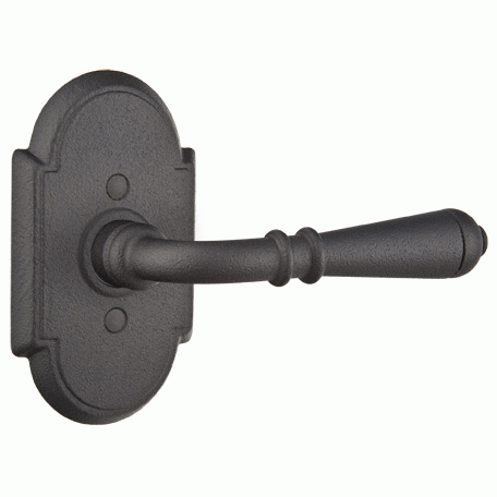 Antique Hardware Emtek Wrought Steel Normandy Lever With Arched Rosette (Several Finishes Available) EMTEK LEVER DOOR KNOB