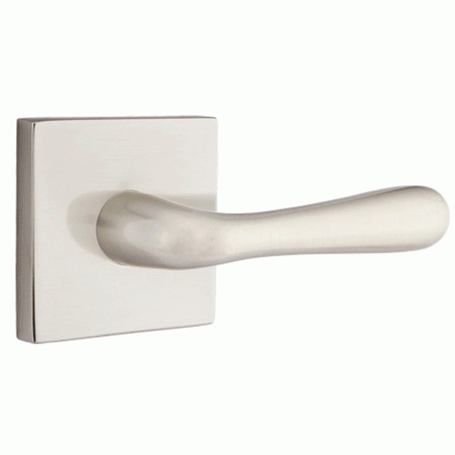 Antique Hardware Emtek Solid Brass Basal Lever With Square Rosette (Several Finish Options) EMTEK LEVER DOOR KNOB