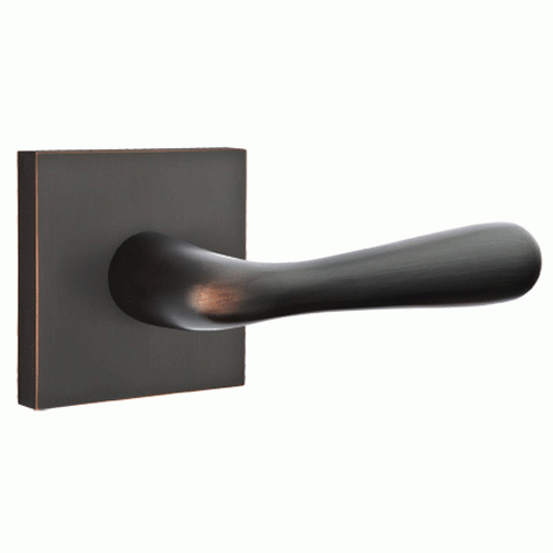 ##Antique Hardware## Solid Brass Basel Lever With Square Rosette (Several Finish Options)