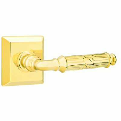 ##Antique Hardware## Solid Brass Ribbon & Reed Lever With Quincy Rosette (Many Finishes Available)