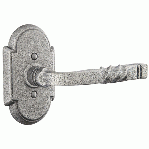 ##Antique Hardware## Emtek Wrought Steel San Carlos Lever With Arched Rosette