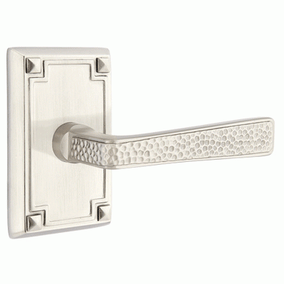 Antique Hardware Emtek Craftsman Style Hammered Lever With Rectangular Rosette (Many Finishes Available) EMTEK LEVER DOOR KNOB