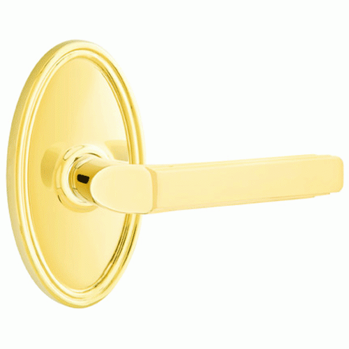 ##Antique Hardware## Solid Brass Milano Lever With Oval Rosette