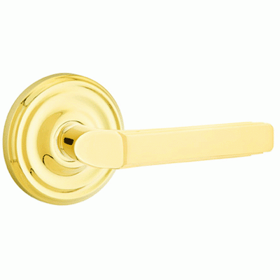 ##Antique Hardware## Solid Brass Milano Lever With Regular Rosette