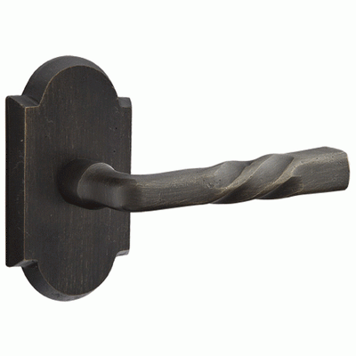 ##Antique Hardware## Sandcast Montrose Lever With Arched Rosette