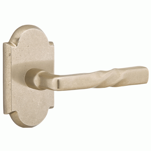 ##Antique Hardware## Sandcast Montrose Lever With Arched Rosette